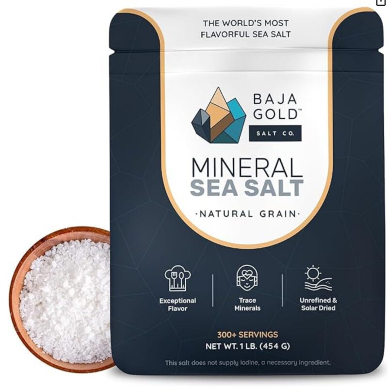 Baja Gold Mineral Sea Salt, Natural Grain